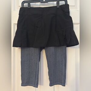 Athleta Black Skirt with Gray Leggings